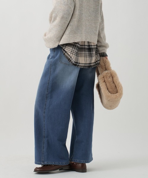 BAYFLOW（ベイフロー）の「[WEB限定/XSサイズ]裏起毛ワイドデニム（デニムパンツ・レディース・インディゴブルー/ブルー・X-SMALL/SMALL/MEDIUM）」の10枚目の写真