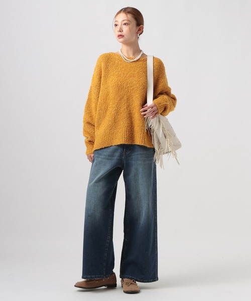 BAYFLOW（ベイフロー）の「[WEB限定/XSサイズ]裏起毛ワイドデニム（デニムパンツ・レディース・インディゴブルー/ブルー・X-SMALL/SMALL/MEDIUM）」の11枚目の写真