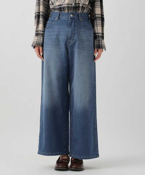 BAYFLOW（ベイフロー）の「[WEB限定/XSサイズ]裏起毛ワイドデニム（デニムパンツ・レディース・インディゴブルー/ブルー・X-SMALL/SMALL/MEDIUM）」の12枚目の写真