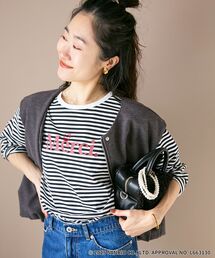 le.coeur blanc | 【HELLO KITTY】Merci刺繍ボーダーロンT(Tシャツ/カットソー)