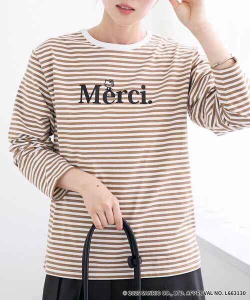 le.coeur blanc(ルクールブラン)の「【HELLO KITTY】Merci刺繍ボーダーロンT(Tシャツ/カットソー・レディース・ブラック系その他/ブラウン系その他3・38)」の6枚目の写真