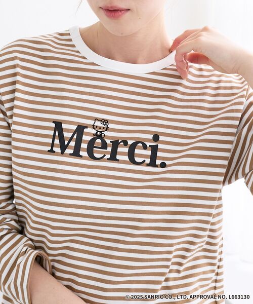 le.coeur blanc(ルクールブラン)の「【HELLO KITTY】Merci刺繍ボーダーロンT(Tシャツ/カットソー・レディース・ブラック系その他/ブラウン系その他3・38)」の8枚目の写真