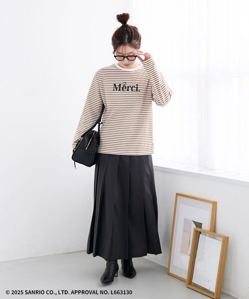 le.coeur blanc(ルクールブラン)の「【HELLO KITTY】Merci刺繍ボーダーロンT(Tシャツ/カットソー・レディース・ブラック系その他/ブラウン系その他3・38)」の10枚目の写真