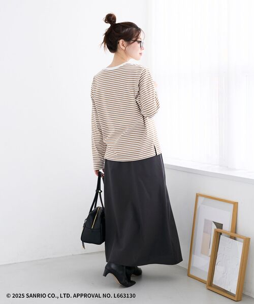 le.coeur blanc(ルクールブラン)の「【HELLO KITTY】Merci刺繍ボーダーロンT(Tシャツ/カットソー・レディース・ブラック系その他/ブラウン系その他3・38)」の12枚目の写真