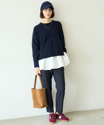 【ウエストゴム/14サイズ展開】beauty warm pants テーパード