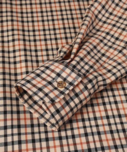 CULLNI（クルニ）の「CULLNI for DAKS LONDON Asymmetrical Switching Chin Tab Shirt（シャツ/ブラウス・メンズ・ブラック/ベージュ×ブラック/ネイビー/チェック・0/1/2）」の12枚目の写真