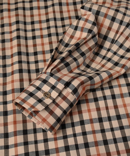 CULLNI（クルニ）の「CULLNI for DAKS LONDON Asymmetrical Switching Chin Tab Shirt（シャツ/ブラウス・メンズ・ブラック/ベージュ×ブラック/ネイビー/チェック・0/1/2）」の18枚目の写真