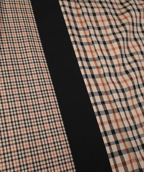 CULLNI（クルニ）の「CULLNI for DAKS LONDON Asymmetrical Switching Chin Tab Shirt（シャツ/ブラウス・メンズ・ブラック/ベージュ×ブラック/ネイビー/チェック・0/1/2）」の19枚目の写真