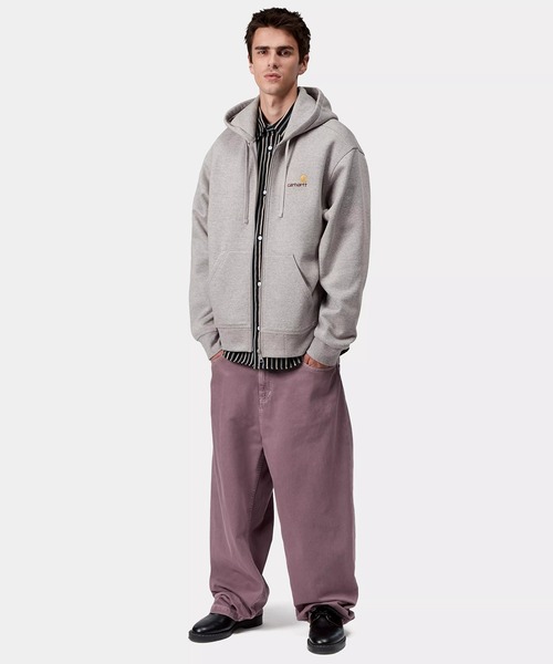 Carhartt WIP(カーハートダブリューアイピー)の「Carhartt WIP/カーハートダブリューアイピー HOODED A SCRIPT JACKET ジップパーカー I033063(パーカー・メンズ・グレー/ダークグリーン/ダークパープル/ブラック・XL/L/M/S)」の12枚目の写真