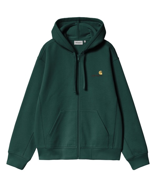 Carhartt WIP(カーハートダブリューアイピー)の「Carhartt WIP/カーハートダブリューアイピー HOODED A SCRIPT JACKET ジップパーカー I033063(パーカー・メンズ・グレー/ダークグリーン/ダークパープル/ブラック・XL/L/M/S)」の17枚目の写真