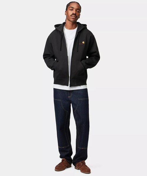Carhartt WIP(カーハートダブリューアイピー)の「Carhartt WIP/カーハートダブリューアイピー HOODED A SCRIPT JACKET ジップパーカー I033063(パーカー・メンズ・グレー/ダークグリーン/ダークパープル/ブラック・XL/L/M/S)」の8枚目の写真