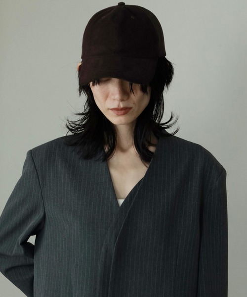 anuke(アンヌーク)の「Corduroy Cap(キャップ・レディース・ネイビー/ブラウン・FREE)」の4枚目の写真