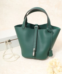 FUNALIVE（ファンアライブ）の「本革 キューブバッグ Sサイズ バケツバッグ（ハンドバッグ）」