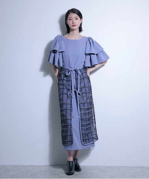 FLANEEK.(フラニーク)の「フレアスリーブワンピース+シアースカート SET(ワンピース・レディース・ブラック/ブルー・S/M)」の11枚目の写真