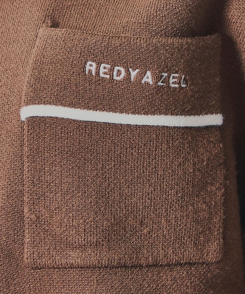 REDYAZEL（レディアゼル）の「バイカラーラインZIPニットジャケット（ニット/セーター・レディース・ネイビー/ブラウン/オフホワイト・FREE）」の20枚目の写真