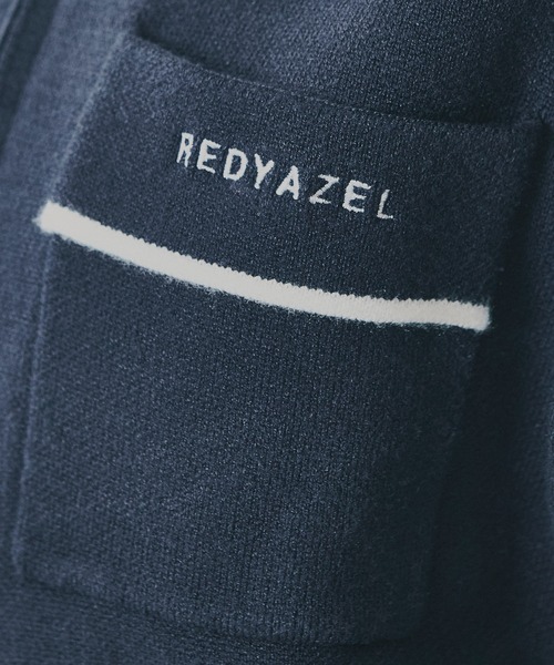 REDYAZEL（レディアゼル）の「バイカラーラインZIPニットジャケット（ニット/セーター・レディース・ネイビー/ブラウン/オフホワイト・FREE）」の12枚目の写真