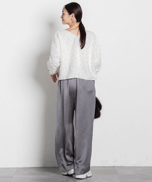 LAUTREAMONT(ロートレアモン)の「カリーヌサテンパンツ≪洗える≫(その他パンツ・レディース・オフホワイト/チャコールグレー・9号/11号/7号)」の21枚目の写真