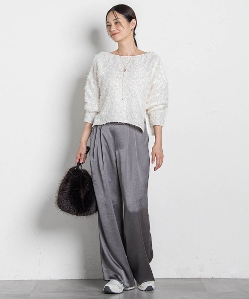 LAUTREAMONT(ロートレアモン)の「カリーヌサテンパンツ≪洗える≫(その他パンツ・レディース・オフホワイト/チャコールグレー・9号/11号/7号)」の22枚目の写真