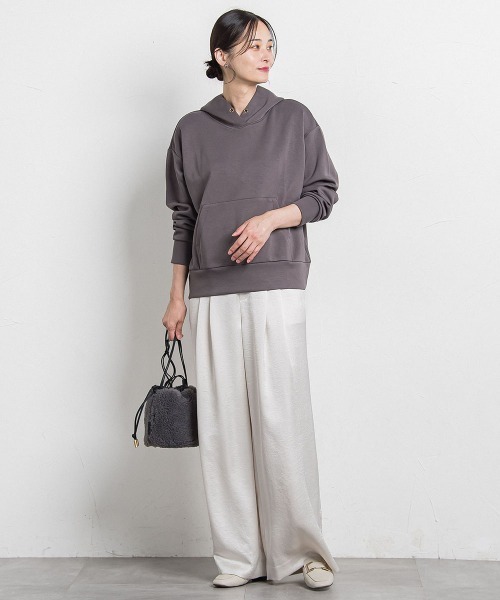 LAUTREAMONT(ロートレアモン)の「カリーヌサテンパンツ≪洗える≫(その他パンツ・レディース・オフホワイト/チャコールグレー・9号/11号/7号)」の9枚目の写真