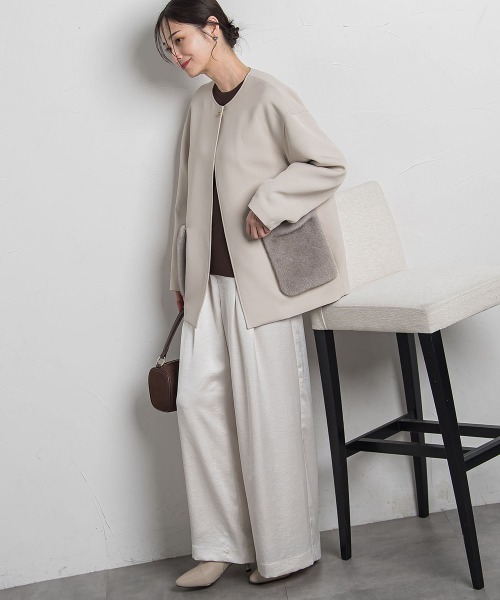 LAUTREAMONT(ロートレアモン)の「カリーヌサテンパンツ≪洗える≫(その他パンツ・レディース・オフホワイト/チャコールグレー・9号/11号/7号)」の12枚目の写真