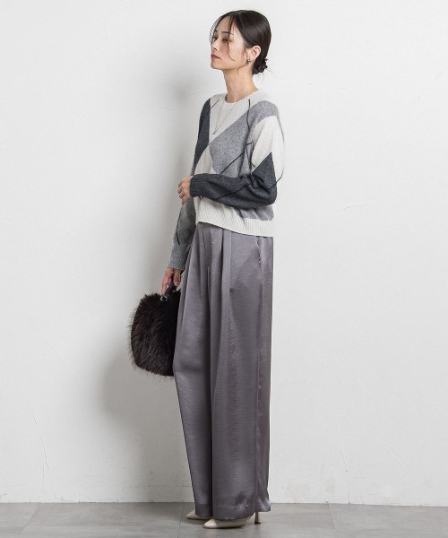 LAUTREAMONT(ロートレアモン)の「カリーヌサテンパンツ≪洗える≫(その他パンツ・レディース・オフホワイト/チャコールグレー・9号/11号/7号)」の19枚目の写真