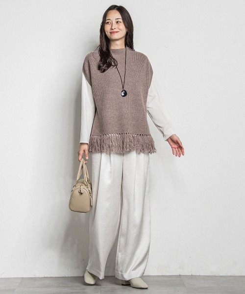 LAUTREAMONT(ロートレアモン)の「カリーヌサテンパンツ≪洗える≫(その他パンツ・レディース・オフホワイト/チャコールグレー・9号/11号/7号)」の15枚目の写真