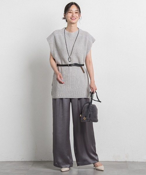 LAUTREAMONT(ロートレアモン)の「カリーヌサテンパンツ≪洗える≫(その他パンツ・レディース・オフホワイト/チャコールグレー・9号/11号/7号)」の20枚目の写真