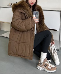 フード付きブラウンダウンジャケット THE NORTH FACE（ザノースフェイス）｜メンズのダウンジャケット