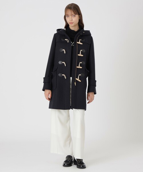 BLUE LABEL CRESTBRIDGE（ブルーレーベルクレストブリッジ）の「ツイルメルトンダッフルコート（ダッフルコート・レディース・オフホワイト/ダークネイビー/ブルー系その他2・36/38）」の2枚目の写真