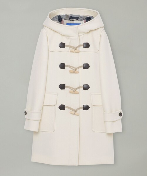 BLUE LABEL CRESTBRIDGE（ブルーレーベルクレストブリッジ）の「ツイルメルトンダッフルコート（ダッフルコート・レディース・オフホワイト/ダークネイビー/ブルー系その他2・36/38）」の9枚目の写真