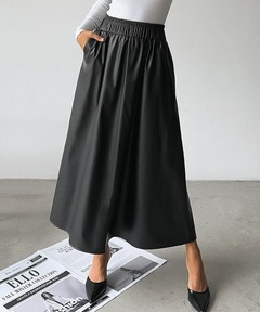 セール】シルクポリエステルツイル ギャザーロングスカート（スカート