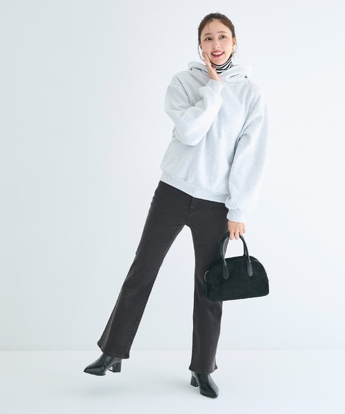 coca（coca）（コカ）の「【DAILY WARM】裏起毛デニムフレアパンツ（デニムパンツ・レディース・ライトブルー/チャコール・2XL/L/M/S/XL/XS）」の12枚目の写真