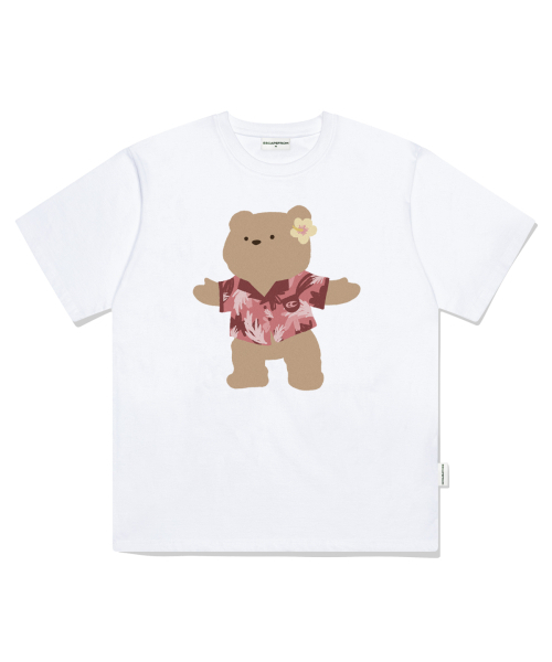 ESCAPEFROM(エスケープフロム)の「ハワイアンTシャツクマプリントオーバーサイズ半袖Tシャツホワイト(Tシャツ/カットソー・レディース・その他・SMALL/MEDIUM/LARGE)」の2枚目の写真