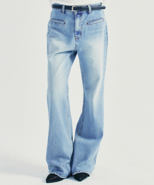 NICK&NICOLE(ニックアンドニコール)の「PIPING POCKET BOOTSCUT DENIM PANTS_BLUE(デニムパンツ・レディース・その他・SMALL/MEDIUM/LARGE)」の4枚目の写真