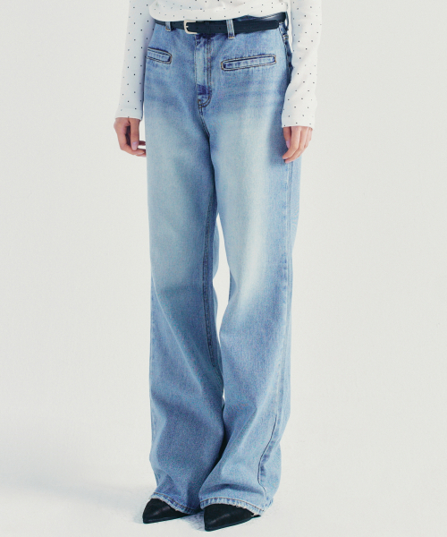 NICK&NICOLE(ニックアンドニコール)の「PIPING POCKET BOOTSCUT DENIM PANTS_BLUE(デニムパンツ・レディース・その他・SMALL/MEDIUM/LARGE)」の6枚目の写真
