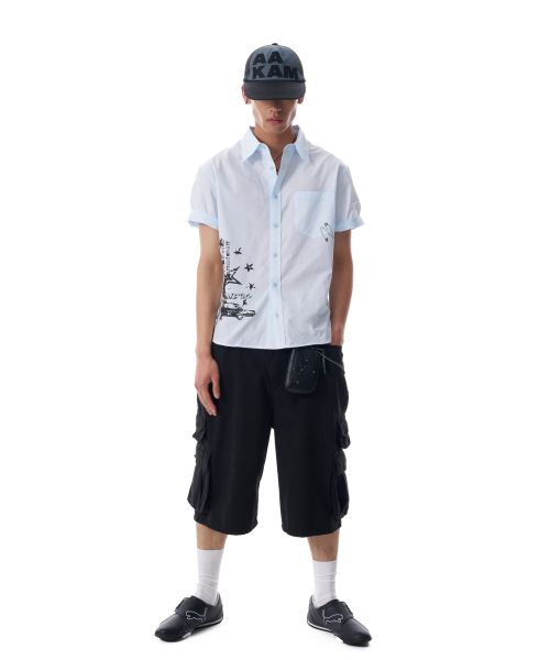 AAKAM（アーカム）の「VTG Printed Half Shirts (Sky Blue)（シャツ/ブラウス・レディース・その他・1/2）」の9枚目の写真