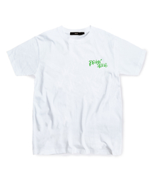 ESCAPEFROM（エスケープフロム）の「Green Graffiti Flower T-Shirt White（Tシャツ/カットソー・メンズ）」