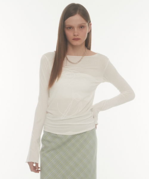 Midnight Move(ミッドナイトムーブ)の「st fl t (white)(Tシャツ/カットソー・レディース・その他・FREE)」の1枚目の写真