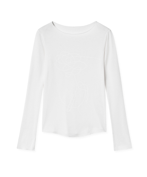 Midnight Move(ミッドナイトムーブ)の「st fl t (white)(Tシャツ/カットソー・レディース・その他・FREE)」の2枚目の写真