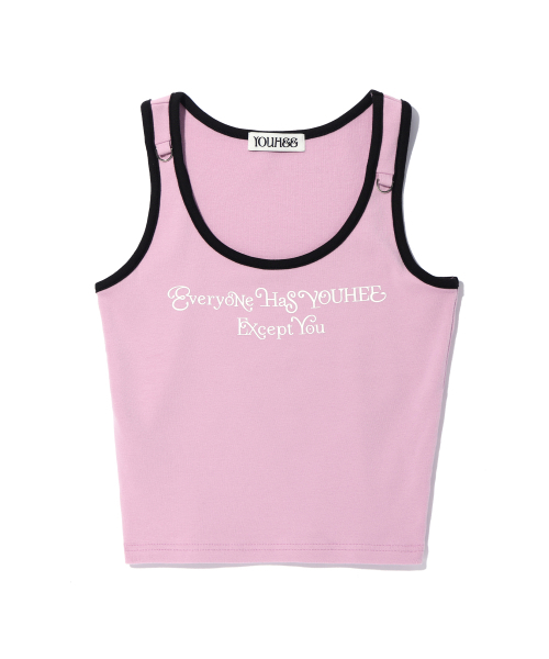 YOUHEE(ユヒ)の「PEARL STRAP GRAPHIC SLEEVELESS PINK(Tシャツ/カットソー・レディース・その他・FREE)」の2枚目の写真