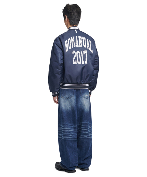 NOMANUAL(NOMANUAL)の「C.A THINSULATE STADIUM JACKET - DARK NAVY(スタジャン・レディース・その他・MEDIUM/LARGE/X-LARGE)」の4枚目の写真