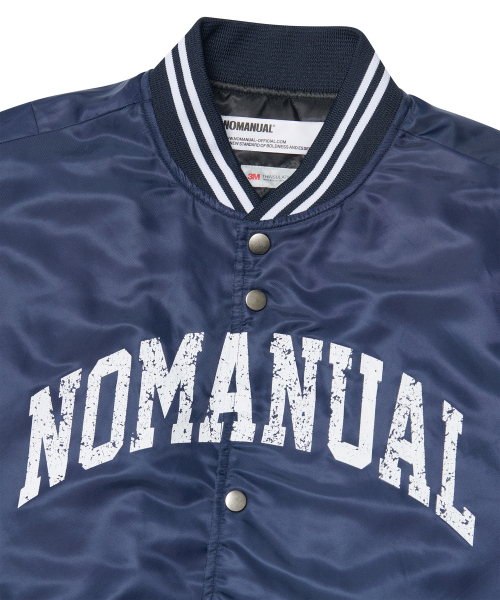 NOMANUAL(NOMANUAL)の「C.A THINSULATE STADIUM JACKET - DARK NAVY(スタジャン・レディース・その他・MEDIUM/LARGE/X-LARGE)」の5枚目の写真