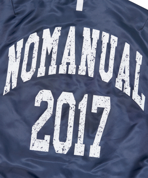 NOMANUAL(NOMANUAL)の「C.A THINSULATE STADIUM JACKET - DARK NAVY(スタジャン・レディース・その他・MEDIUM/LARGE/X-LARGE)」の6枚目の写真