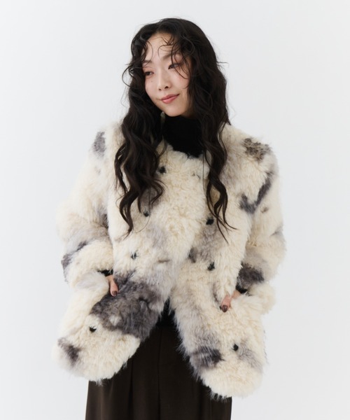 Fuzzy Nuance Faux Fur Jacket / ファジーニュアンスフェイクファー