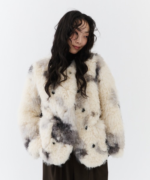 Fuzzy Nuance Faux Fur Jacket / ファジーニュアンスフェイクファー