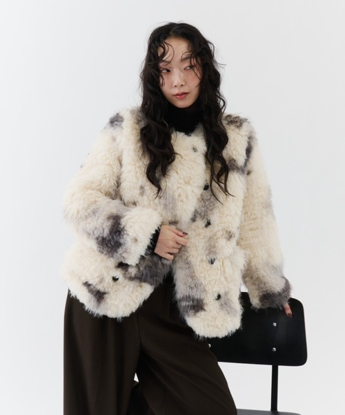 Fuzzy Nuance Faux Fur Jacket / ファジーニュアンスフェイクファー