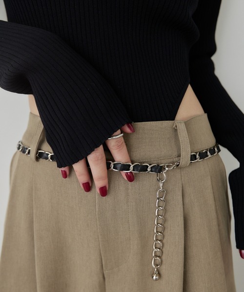 HANNE(アン)の「チェーンベルト(ベルト・レディース・ホワイト/ブラック・FREE)」の5枚目の写真