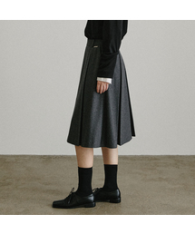 ARTID（アルティーダ）の「ウールリバースプリーツミディスカート_GREY（スカート）」