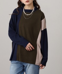 BRODIAEA 起毛配色プルオーバー