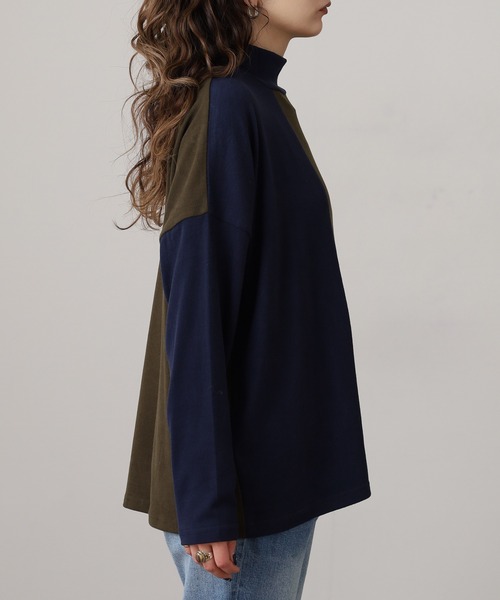 BRODIAEA(ブローディア)の「BRODIAEA 起毛配色プルオーバー(Tシャツ/カットソー・レディース・ネイビー/ダークブラウン/グレー・40)」の18枚目の写真